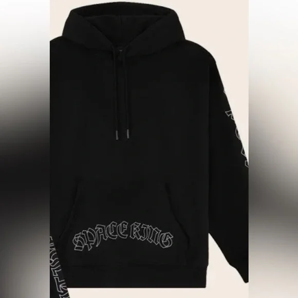 Space king Black Graphic Hoodie with Bold Design xl - Picture 2 of 2